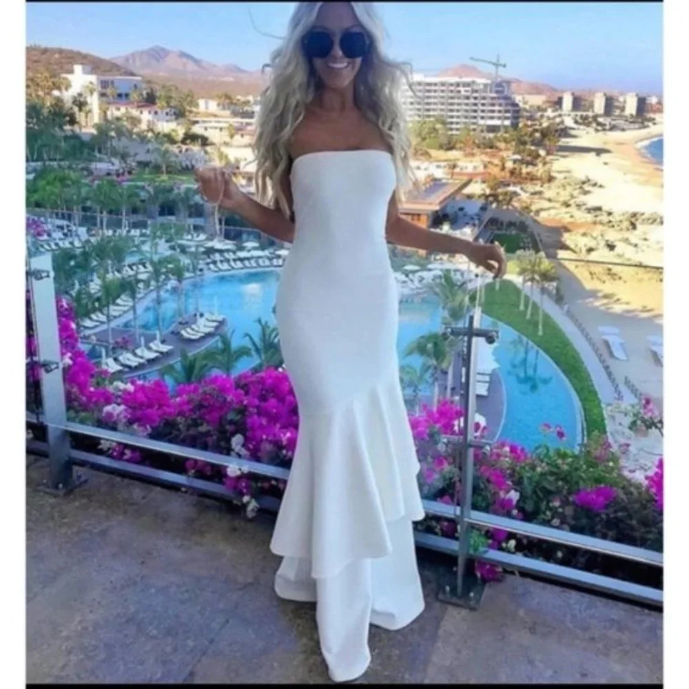 NWT REVOLVE LIKELY Davey White Formal Gown Dress - Picture 3 of 4